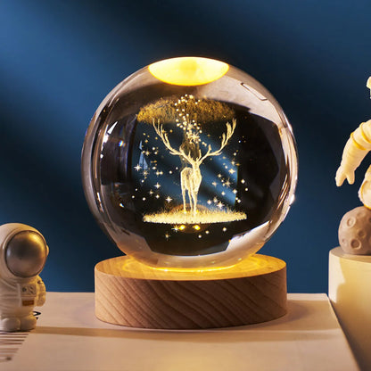 Boule de Cristal Lumineuse 3D