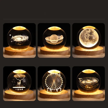 Boule de Cristal Lumineuse 3D